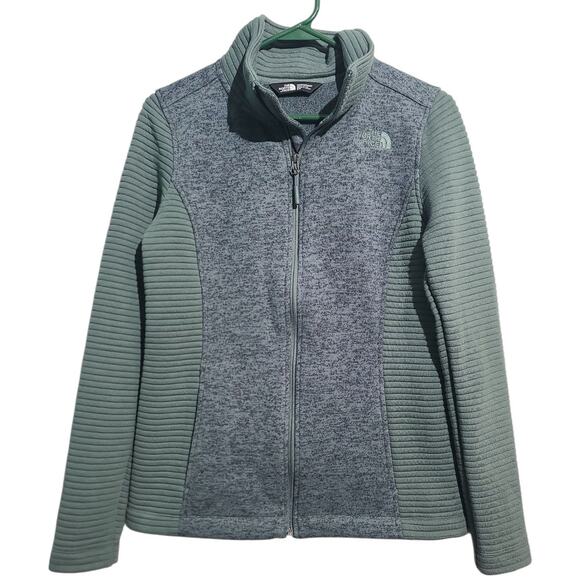 The North Face Indi Green Full Zip Fleece Jacket Size Small - Picture 1 of 7